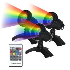 Luponds LED Multi Colour Pond Light Kit with Remote - Set of 3