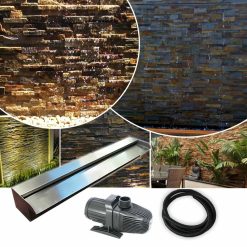 Luponds 600mm Marine Grade Stainless Steel DIY Water Wall Kit |Wall Wash Effect