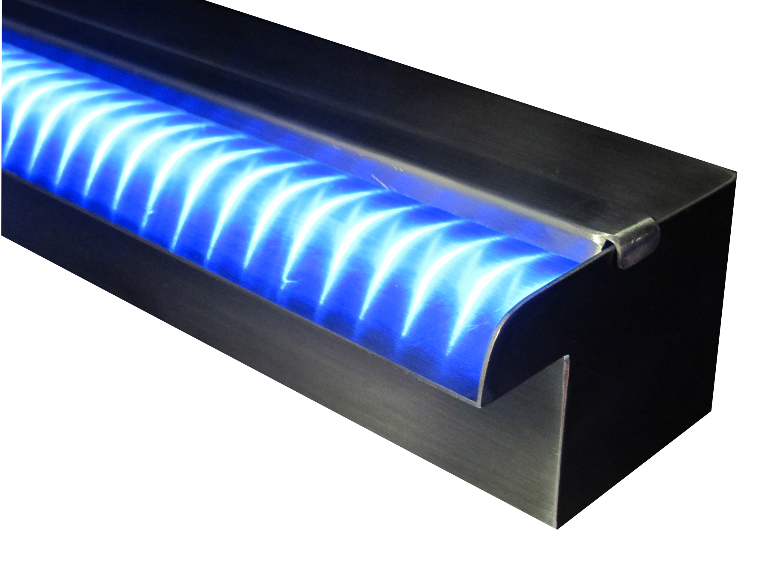 Luponds 1200mm Marine Grade Stainless Steel Water Wall Blade with Remote Control Multi Colour LED Light Bar - Image 4