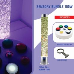 Sensory Bundle 150W - 1.5m Bubble Tube with Wireless Controller and Wall Bracket