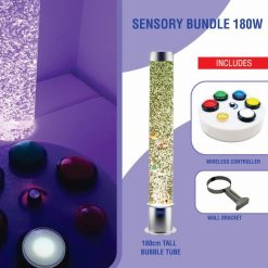 Sensory Bundle 180W - 1.8m Bubble Tube with Wireless Controller and Wall Bracket